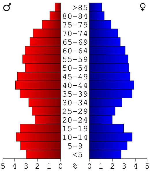 File:USA Antrim County, Michigan age pyramid.svg