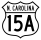 US Highway 15A Markierung