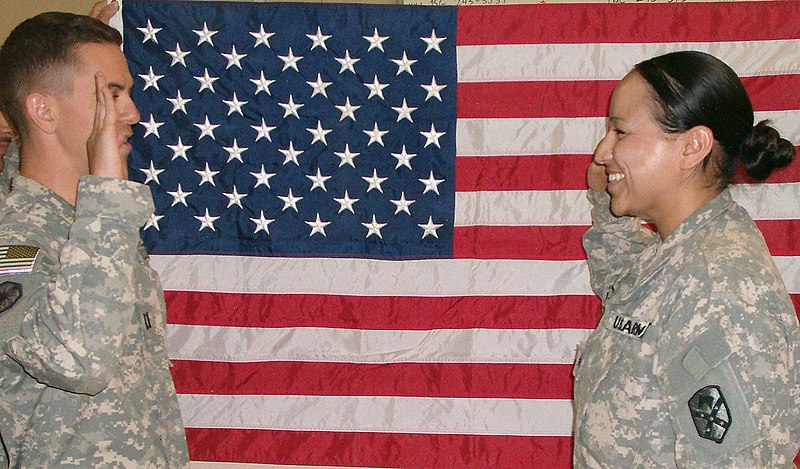 File:US Army 52426 Sgt. Elizabeth Whitehead, 15th Special Troops Battalion personnel clerk, reenlists in the Army and is the first Soldier in the battalion to do so during this deployment. (U.S. Army photo by Sgt. Rache.jpg