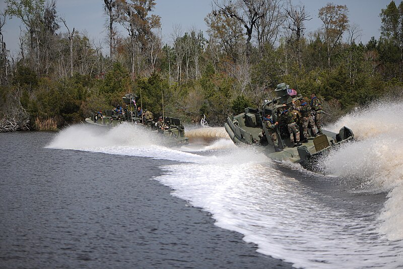 File:US Navy 110423-N-YO394-149 Sailors assigned to Riverine Squadron (RIVRON) 3 train marines from the Royal Netherlands marine corps to operate river.jpg