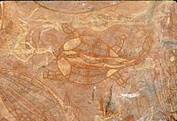 Rock painting at Ubirr Ubirr rock art.JPG