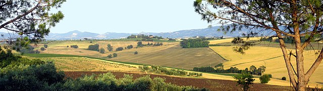 A typical landscape of the Umbrian countryside