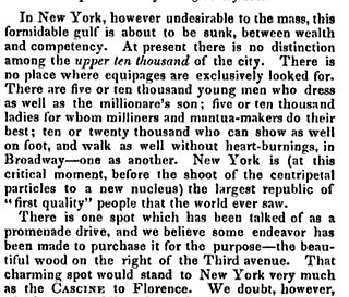 <span class="mw-page-title-main">Upper ten thousand</span> 19th-century phrase for the wealthiest 10,000 residents of New York City