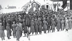Image 42A revolutionary meeting of Russian soldiers in March 1917 in Dalkarby of Jomala, Åland (from Russian Revolution)