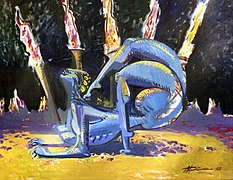 «Женщина-Змея», 140 х 160, см, холст, масло, 1988