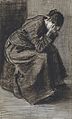 Dona asseguda sobre una cistella plorant (F1060, JH326), 1883, Museu Kröller-Müller