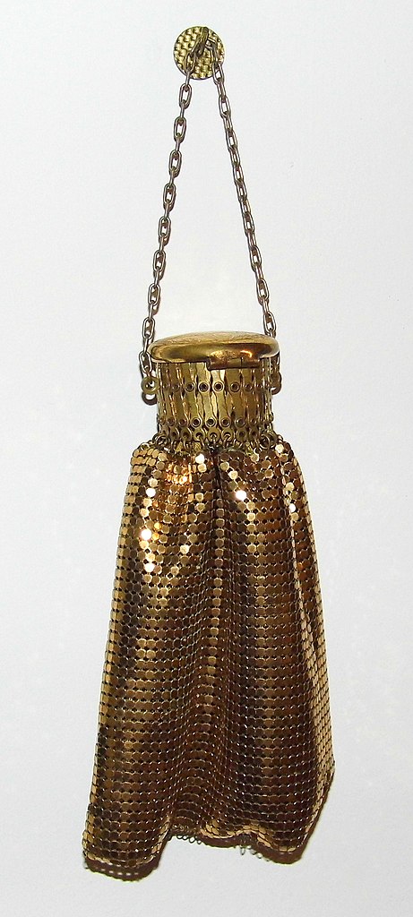 Vintage Whiting & Davis Gold Mesh Purse Made In USA • PreAdored®  Sustainable Luxury