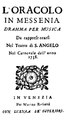 English: Vivaldi - L'oracolo in Messenia - libretto, Venice 1738