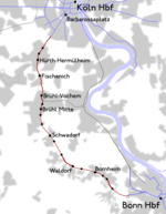 Map of the Vorgebirgsbahn