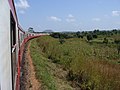 Interurban passenger train on the move in Cameroon (Douala-Yaounde-Ngaoundere)