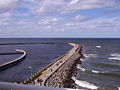 Breakwater at the mouth of river Wieprza