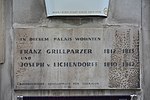 Franz Grillparzer und Joseph von Eichendorff – Gedenktafel