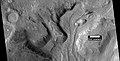 Wide, glacial valleys in Moreux Crater, as seen by HiRISE under HiWish program.