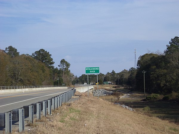 Image: Withlacoochee River sign, GA 122, Lowndes County