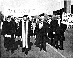 March in support of the university being located in west Lethbridge Wutzke-45th.jpg