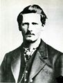 Wyatt Barry Stapp Earp circa 1869, at about age 21.