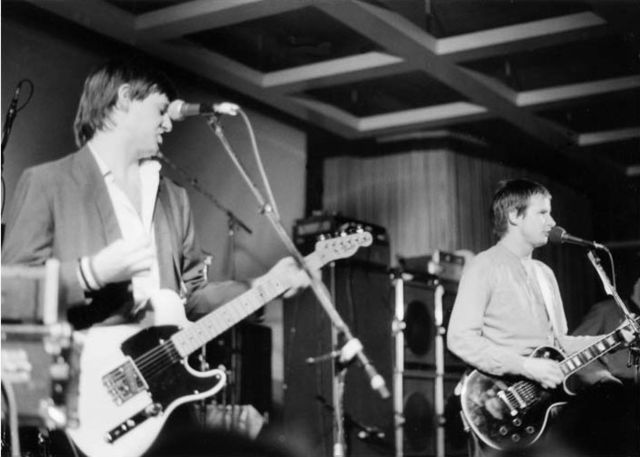 XTC performing live (pictured from left: Gregory and Partridge)