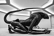 The design of the Xenomorph in Alien intentionally evokes horrific erotic imagery Xenomorph (51643425582).jpg