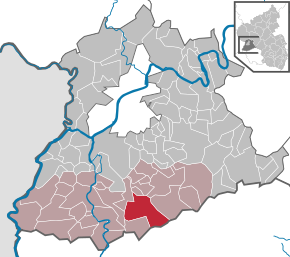 Poziția ortsgemeinde Zerf pe harta districtului Trier-Saarburg