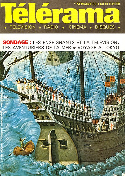 File:"Les Aventuriers de la mer", série jeunesse sur FR3, de Marie-France Briselance et Jean-Claude Morin. Couverture de Télérama (mars 1978).jpg