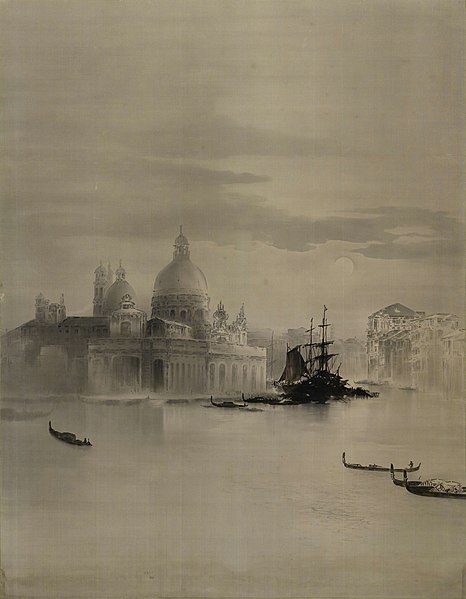 File:'Moon over Venice' by Takeuchi Seiho, c. 1905-10, British Museum.jpg