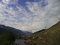 Vista dal villaggio di Elbrussky sulla gola