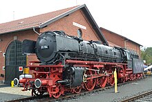 01 164 mit Neubaukessel im Deutschen Dampflokomotivmuseum in Neuenmarkt