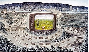 Landschaft im Fernsehen in einer Landschaft (Clemens Hillebrand)