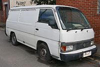 1991 Nissan Urvan (E24) Cargo SWB van (2015-11-13) 01.jpg