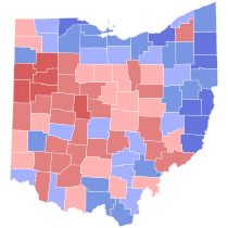 1992 United States Senate election in Ohio results map by county.svg