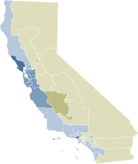 1996 California Prop 215 election results map by Congressional district.svg