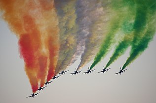 Aerial smoke trails at the 2011 Radom Air Show