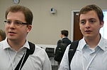 At the WikiConference USA 2014, Kirill Lokshin (left) and James Hare (right). In the past, President Hare used a different one of my photographs of him on his Wikimedia DC member page. Template:As of, Kirill Lokshin uses a cropped version of one of my WikiConference 2014 photographs of him on his Wikimedia DC member page
