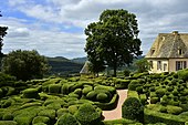 The Chateau de Marqueyssac, featuring a French formal garden, is one of the Remarkable Gardens of France. 2015 Jardins de Marqueyssac (1).jpg