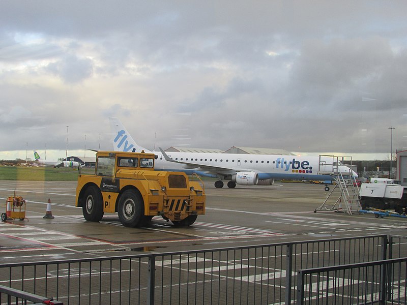 File:2017-12-15 Aircraft tug and Flybe aircraft, Norwich Airport.JPG