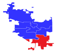 2019 South Bend mayoral election results by district.svg