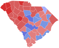 2022 South Carolina gubernatorial election results map by county.svg