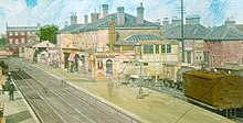 The original station in the 1880s 22 274 Faversham Old station from footbridge circa 1885.jpg