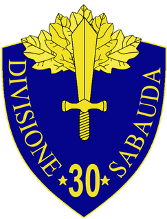 30th Infantry Division Sabauda Military unit