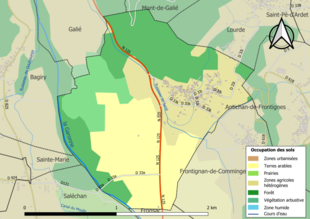 Mappa a colori che mostra l'uso del suolo.