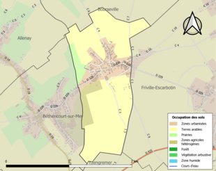 Kolorowa mapa przedstawiająca użytkowanie gruntów.