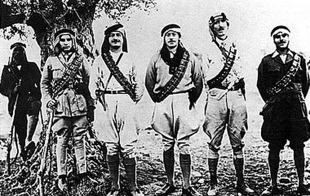 Fawzi al-Qawuqji (3rd from the right) in 1936.