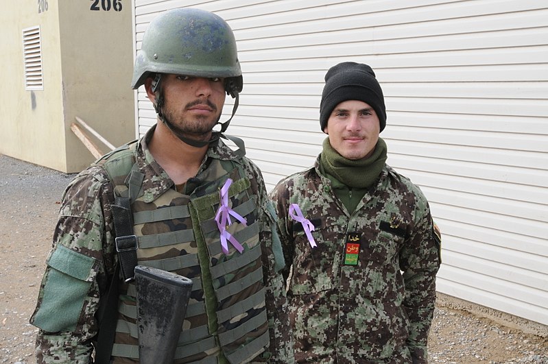 File:ANA wear purple ribbons, support elimination of violence against women 131124-A-RY828-771.jpg