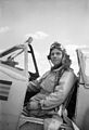 Air Vice Marshall Dickson sitting in the cockpit of his Spitfire