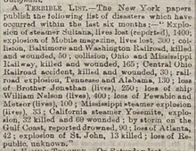 "A Terrible List", Liverpool Mercury, November 17, 1865 A Terrible List.jpg