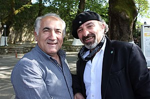 Agim Sulaj and Giorgo Mitsi, in Ioannina, 2013 Agim Sulaj and Giorgo Mitsi, Painters, by photo Harry Gouvas.jpg