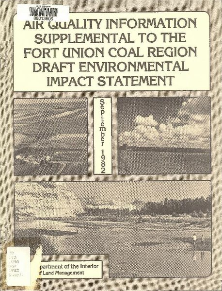 File:Air quality information supplemental to the Fort Union coal region draft environmental impact statement (IA airqualityinformunit).pdf