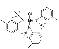 A. Fürstner vyvinul nový katalyzátor na bázi molybdenu, který nahradil alkoxyskupinu arylovými ligandy