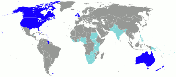 países de habla inglesa