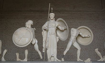 Detail of the Aegina temple figures.